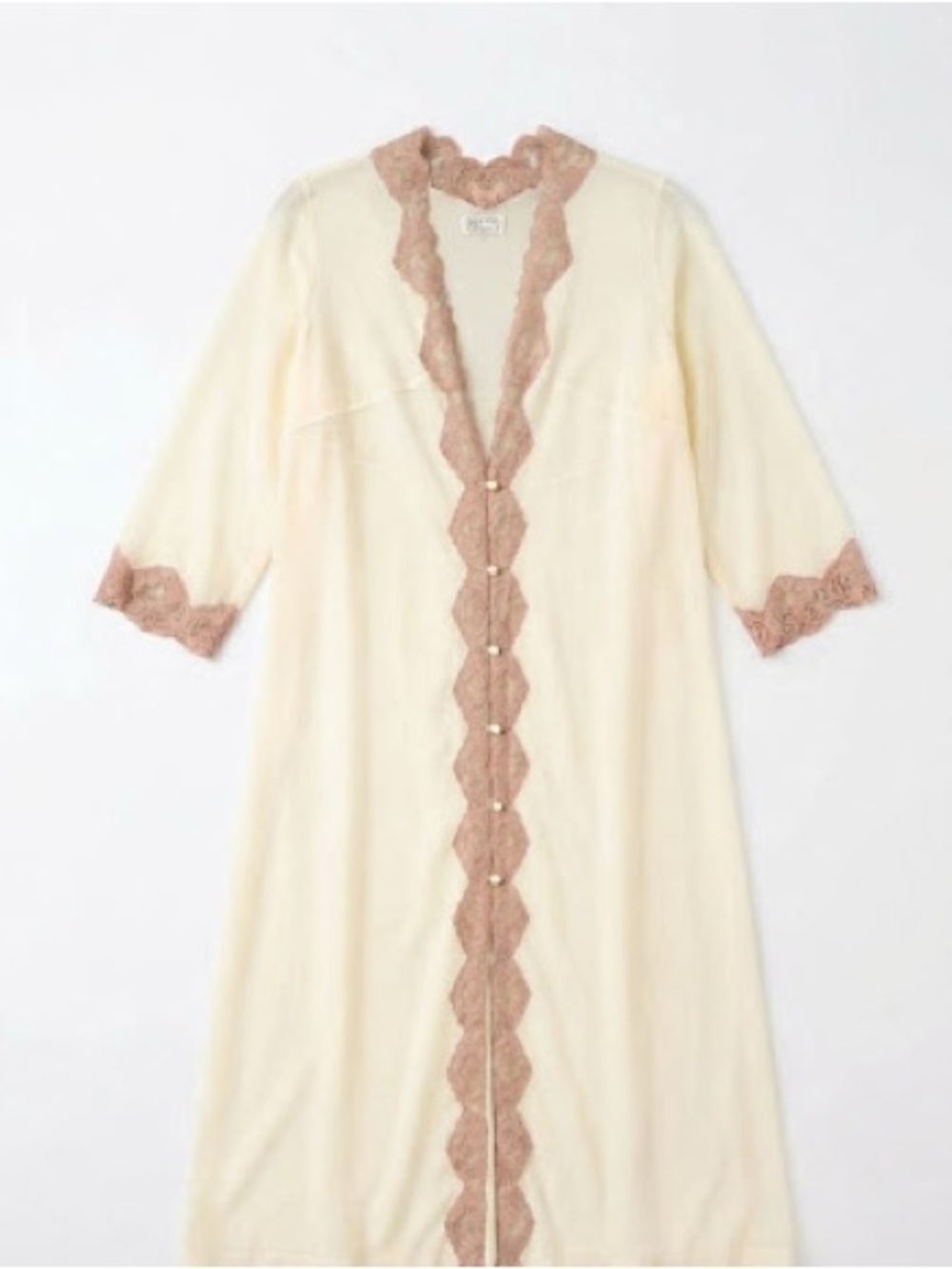 Emilio Pucci vintage Long Lace-Trim Robe M